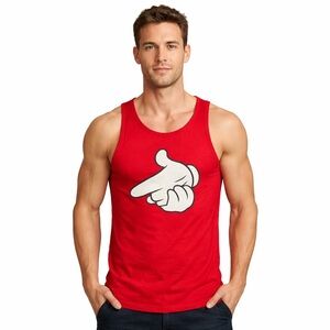 Crooks & Castles Red Tank Top Mickey Hands Medium